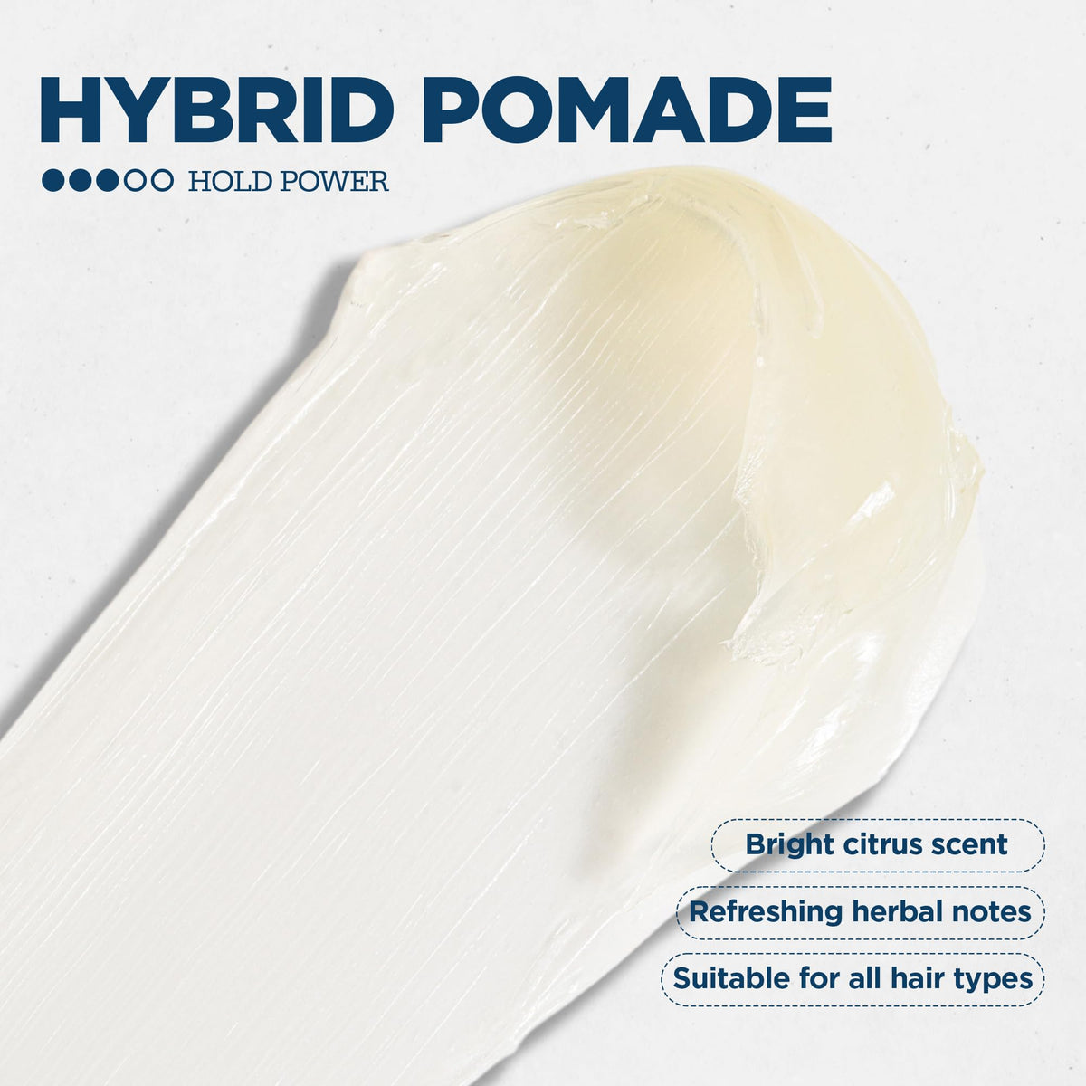 Ruffians Hybrid Pomade, Omega-Enhanced Haircare Solution For Textured Hair, Mid-hold, High Shine, for Textured and Coiled Hair, Easily Washable, 50g