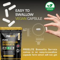 Boswellia Serrata Extract 10,000mg 180 Capsules (6 Months Supply) – 65% Boswellic Acid (500mg per Capsule) | Joint Care Supplements | Indian Frankincense Resin by PROELITE