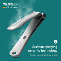 MR.GREEN Nail Clippers with Build-in Nail File Stainless Steel Anti-Rust Nail Scissors Manicure and Pedicure Tools for Women, Men and Seniors