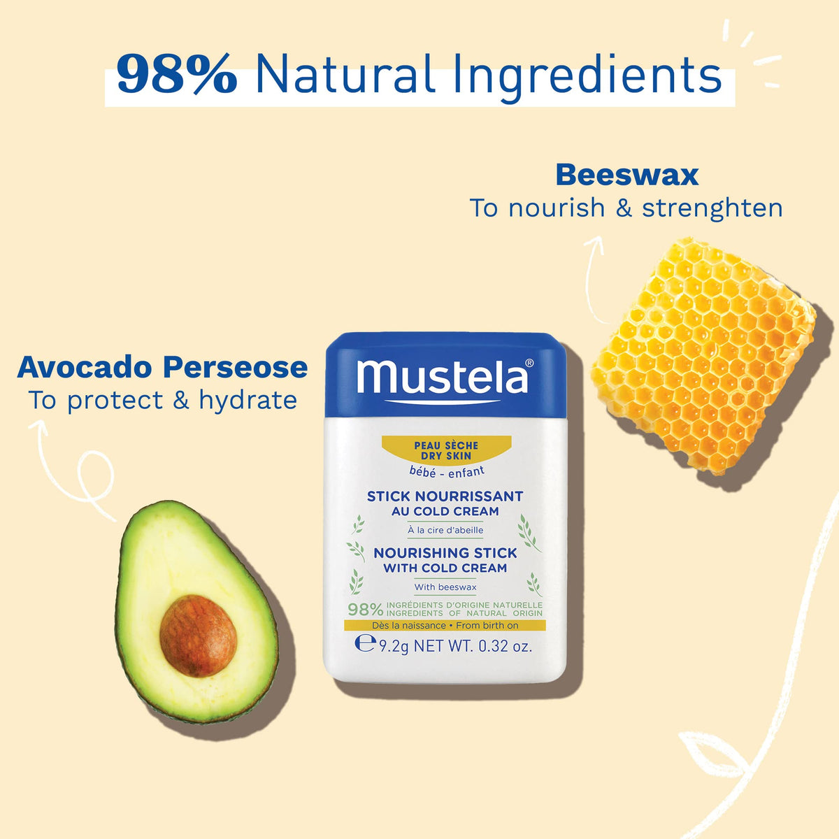 Mustela - Nourishing Stick with Cold Cream - 10 Grams