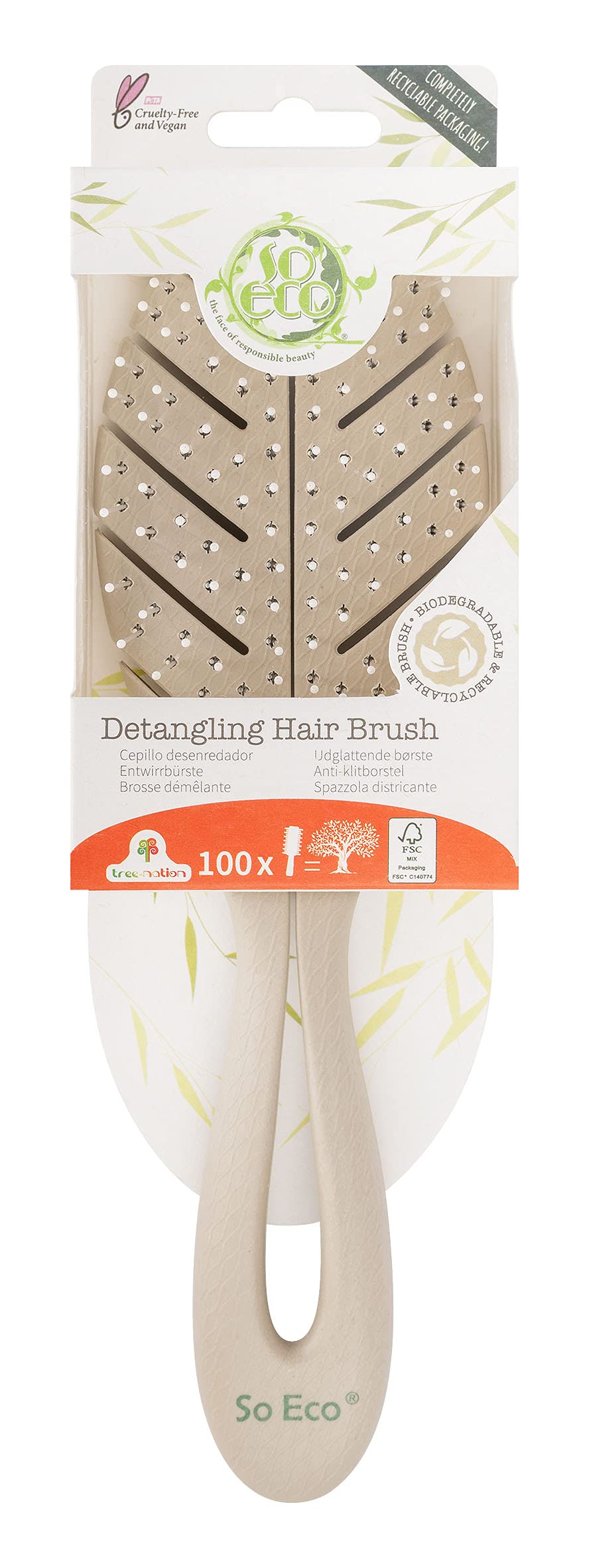So Eco Biodegradable Detangling Leaf Brush