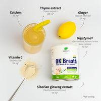 Nature's Finest by Nutrisslim OK!Breath - 6-in-1 Digestive Enzyme Complex, Natural Freshener and Bad Breath Treatment for Adults, Patented DigeZyme® Formula