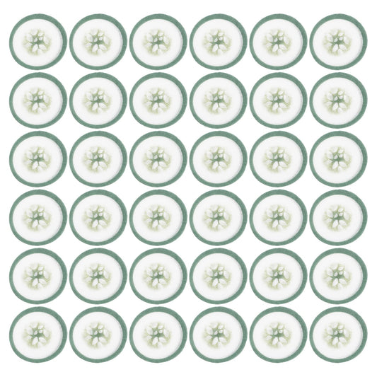 LALAFINA 100pcs Spa Cooling Eye Pads Cucumber Print Eye Patches Eyelash Pad Disposable Vegetable Eye Patches Non- woven Eye Masks Paper for Home Travel Salon