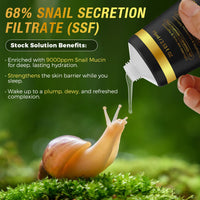 Onznoz Snail Mucin Sleeping Mask, Natural Snail Mucin Extract, Night Wrapping Mask, No-Wash Sleep Mask, Anti-Wrinkle, Deeply Hydrates, Soothes Skin, Smooths, Firms Skin Overnight 75ml