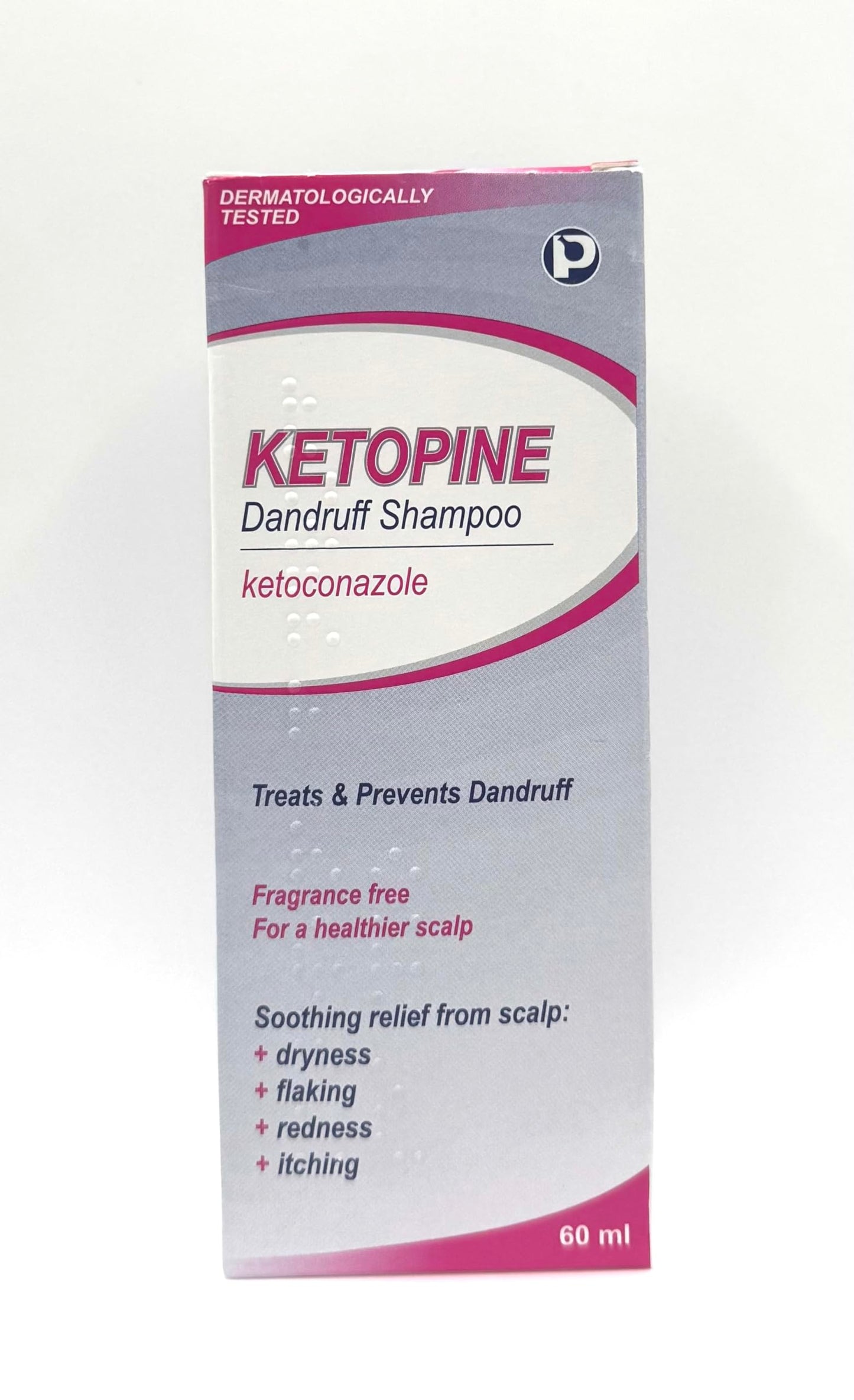 Asrev Healthcare Ketopine 2% Ketoconazole Anti-Dandruff Shampoo 6 x 60ml (6 PACK)