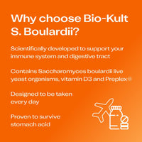 Bio-Kult S. Boulardii Probiotics - Saccharomyces Yeast - Vitamin D3 - for Immune System | Packaging May Vary