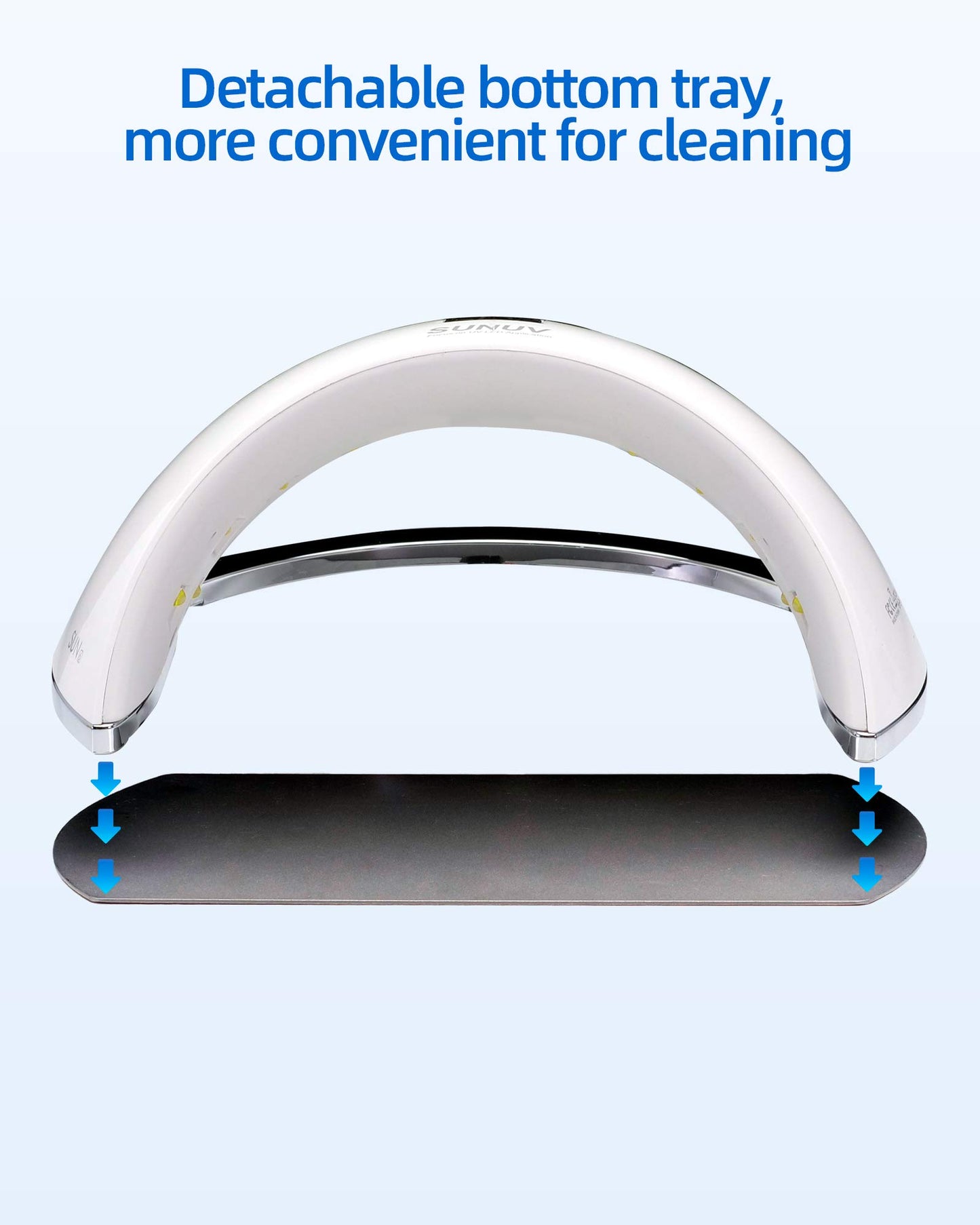 UV LED Nail Lamp, SUNUV 48W Gel Nail Polish Dryer with 30/60/99S Timer Sensor Removable Bottom Tray for Home and Salon