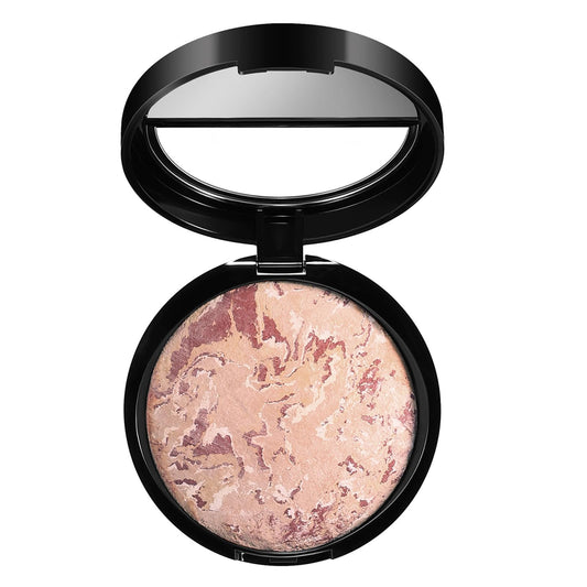 Shengqialun Baked Foundation Medium, Colour Correcting Foundations for Mature Skin, Highlighting & Setting Powder Foundation, Oil Control Pressed Powder for Mature Skin