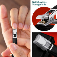 Leikedun Nail Clippers for Thick Nails, Toenail Clippers for Thick Nails, Large Handle Toe Nail Clippers,Heavy Duty Toe Nail Clippers for Men and Women (Black)