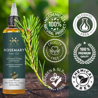 AVD ORGANICS AVD Organics Rosemary Hair Oil with Biotin – Strengthening, Nourishing, and Volumizing | Infused with Jojoba & Castor Oil | Non-GMO, 120ml