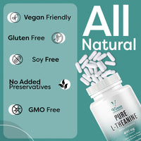 Vinco Supplements Vinco L-Theanine Supplement - 400mg x 120 High Strength L Theanine Capsules - 99%+ Purity - Supports Sleep & Relaxation - Non-GMO & Gluten Free - Made in The UK