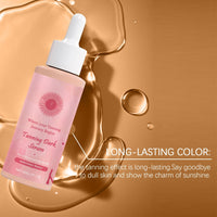 Trendyfave Advanced Sunless Tanning Drops, Tanning Drops, Natural Skin Tone Enhancer for Face & Body, Streak-Free Formula with Vitamin E, Tanning Oil, Sun-Kiss-Glow Without UV Damage, 60ml/1Bottle