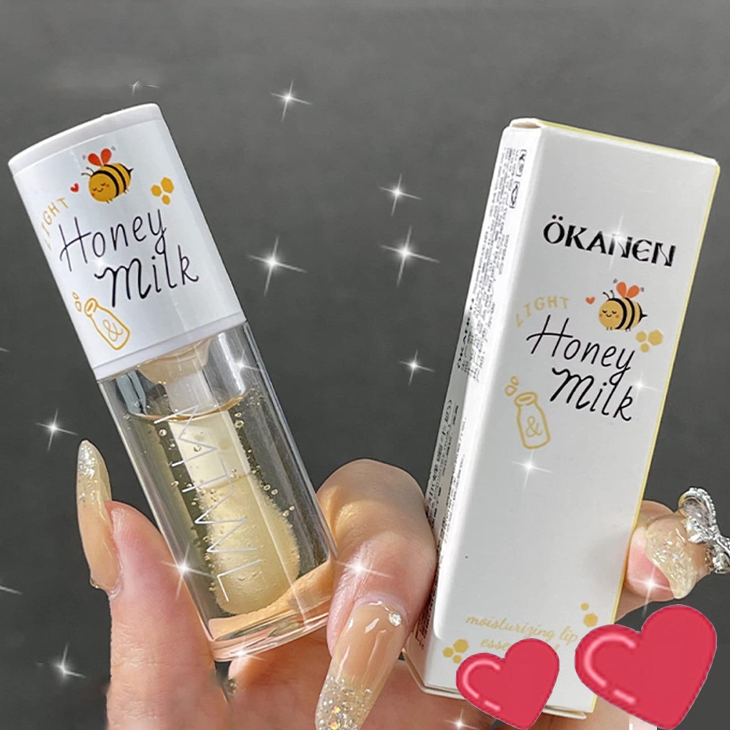 KTouler Crystal Jelly Moisturizing Lip Oil 2Pcs Hydrating Gloss Set Plumping Balm Long Lasting Glow Care Tools