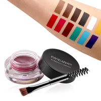 RUICHING Red Eyebrow Gel, Brow Pomade, Brow Dye with Brush, Christmas Makeup Waterproof Long Lasting Tinted Brow Gel, Smudge-Proof Sweat Resistant Brow Cream