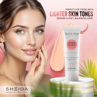 Sheida SHEIDA BB Creme, Tinted Day Cream with SPF 30+, 24h Moisture and Skin Optimiser for an Even Complexion, Enriched with Vitamin E & C. Multifunctional Care with Sun Protection (Extra Light, One Size)