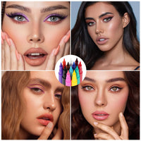 LOPHE 12 Coloured Liquid Eyeliner Set, Rainbow Colorful Eyeliner Pencil, Matte Eyeliner Pencil, Long-lasting & Waterproof, Smudge-Proof Eye Liners, Suitable for Christmas And Masquerade Makeup