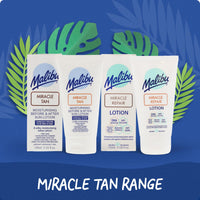 Malibu Miracle Tan Lotion Before and After Sun Moisturising Lotion with Aloe Vera, Vitamin E and Citrus Flavonoids, Hydrating Tan Enhancing Skin Care, 150ml