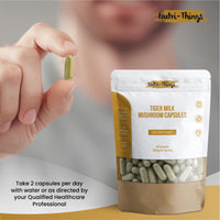 Nutri-things Tiger Milk Mushroom Capsules | Pure 500mg Extract for Immune & Respiratory Support | Vegan-Friendly HPMC | Anti-Inflammatory Benefits | Enhances Lung Health | 60 Count Resealable Pack