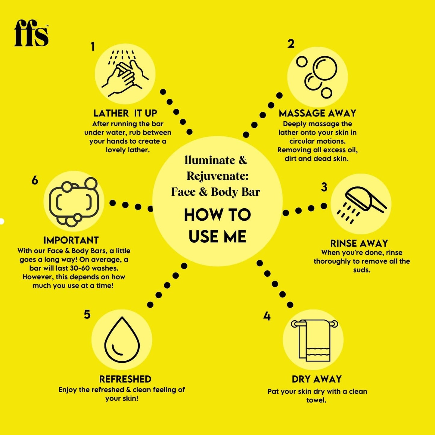 FFS Beauty Illuminate & Rejuvenate: Face and Body Bar With Vitamin C - Soap Bar, Body Soap, Face Soap