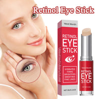 ExcellaElite 3 Pcs Retinol Eye Stick Eye Balm Stick Retinol Eye Cream Nourishes the Skin Easy to Carry Brightens Eyes Used to Eliminate Puffiness and Dark Circles Used for Both Men and Women