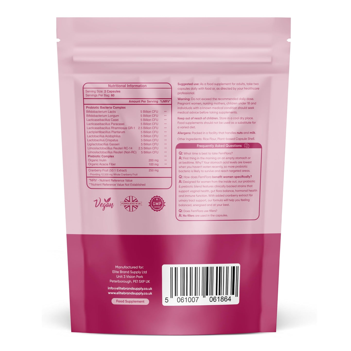 Hybrid Health Probiotics for Women | 120 Vegan Capsules | 50 Billion CFU Womens Probiotics for Gut Health | 11 Probiotic Researched Strains with Prebiotics & Cranberry Extract | Vegan Non-GMO