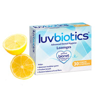luvbiotics Original, Cherry & Lemon Flavour Lozenges (Each Flavour Pack of 30's) - Probiotics and Xylitol Promotes Good Bacteria for Fresh Breath and Healthy Teeth & Gums,Yellow