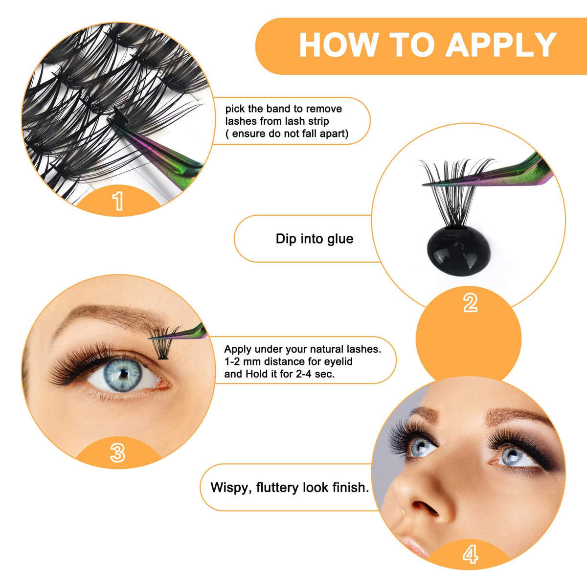 B&Qaugen Lash Clusters 30D+40D-C-9-15MIX B&Q Lash Individual Lashes 280 Clusters 20D 30D 40D Lash Clusters Extensions Individual Lashes Cluster DIY Eyelash Extensions at Home (30D+40D-C-9-15mix)…