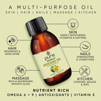 Pure World Avocado Oil 100ml 100% Pure and Natural Cold Pressed Premium Quality Avocado Oil Skin, Edible