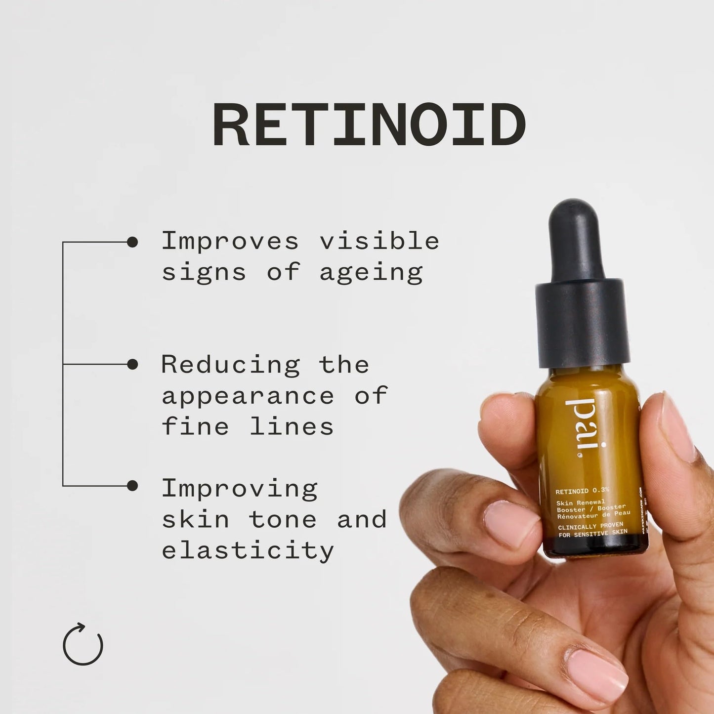 Pai Skincare Retinoid 0.3% - Skin Renewal Booster for Sensitive & Mature Skin with Retinoic Acid & Vitamin E, 10ml