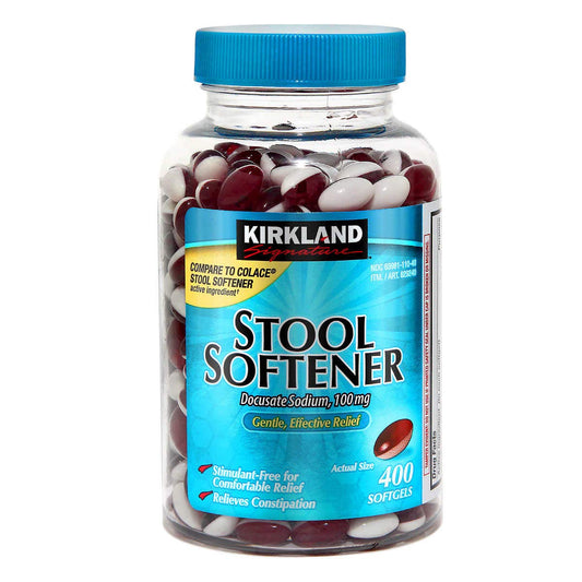 Kirkland Signature Stool Softener 100 mg, 400 Softgels (3 Pack)