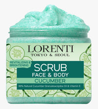 Lorenti Cucumber Scrub 500 ML Face & Body | Firming & Radiant Supports Collagen Production Anti Aging and Wrinkle
