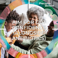 PrecisionBiotics Daily Good Bacteria - Daily Gut Health Probiotics Supplement - BB-12 and LA-5 Bacterial Culture Strains + FOS fibers - 30 Capsules