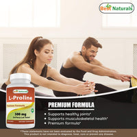 Best Naturals L-Proline 500 mg 120 Capsules (120 Count (Pack of 2))