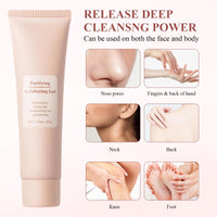 MADGININE 2-Pack Purifying Exfoliating Gel Purifying Cream 50g/Bottle Purifying Cream Purifying Exfoliating Gel Moisturizes the Skin Gentle Cleansing Unisex Suitable for Facial and Body Exfoliation