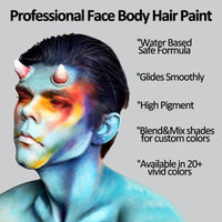 Mysense Green Face Body Hair Paint Stick,Water Based Washable Temporary Hair Paint,Non-toxic Hypoallergenic Cream Body Paint for Adults and Children Halloween Cosplay Camo Witch Makeup,0.5oz(15g)