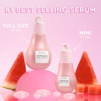 Glow Recipe Watermelon Glow Niacinamide Dew Drops Mini - Brightening Serum with Hyaluronic Acid & Moringa Oil + Vitamin E - Hydrating Face Serum + Hyperpigmentation Treatment - Travel Size (15 ml)