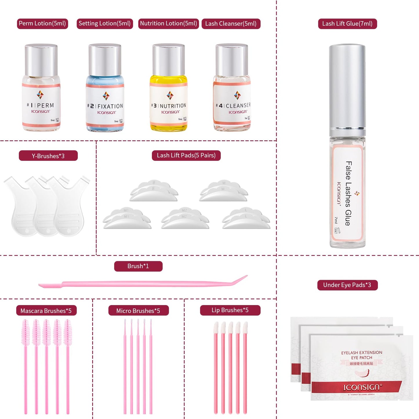 ICONSIGN Lash Lifting Kit Eyelash Perm Kit Upgraded Version Lash Curling, Effective Economical Lash Lifting with Whole Tools, Semi-Permanent Curling Perming Wave Suitable For Salon