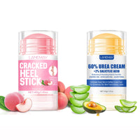Petansy Hand and Foot Repair Cream, Peach Scented Cracked Heel Stick Balm + Urea Cream Stick, Hand and Foot Cream For Calluses and Dry Feet, Dry Hands & Rough Knees for Women & Men