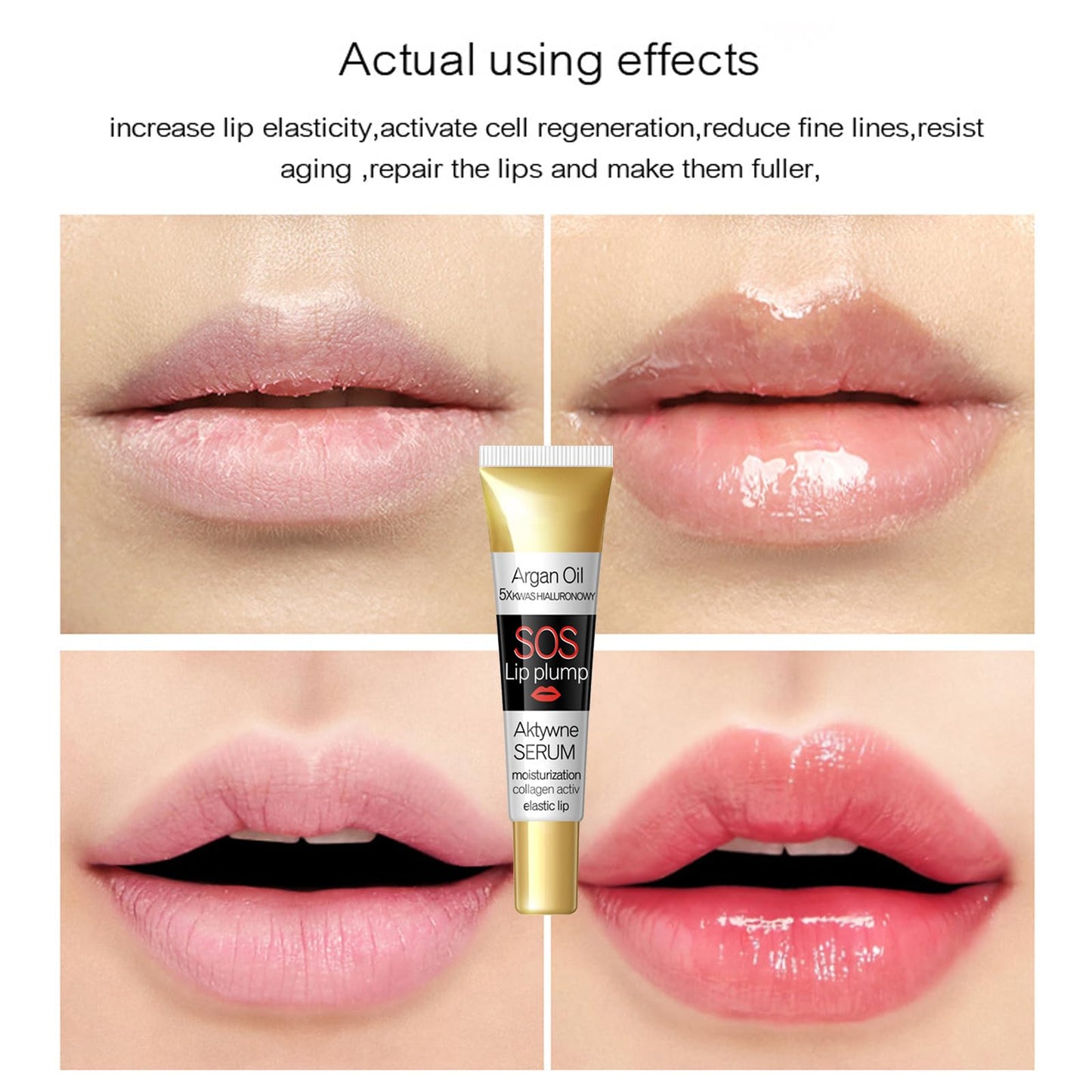 Lip Plumper, Instant Volumizing Lip Plumping Gloss, Hydrating Moisturizing Lip Oil Reduces Lip Lines for Fuller Lips, Increase Lip Elasticity, Reduce Fine Lines Lip Care Serum Essence Lips Enhancer