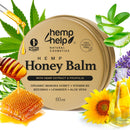 Hemp Help HEMP COSMETIC Vaseline-Infused Manuka Honey & Hemp Balm – Soothes Dry, Cracked Skin, Eczema, Psoriasis – Dermatologist-Recommended, Eco-Friendly, Plastic-Free Packaging, Cruelty Free - 60ml