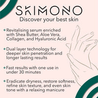 Hydrating Hand Mask Gloves – Pamper Gift Shea Butter and Aloe Infused Moisturising Gloves for Dry Hands, Skincare Treatment with Collagen, Hyaluronic Acid - Luxury Home Spa by SKIMONO (4 Pairs)