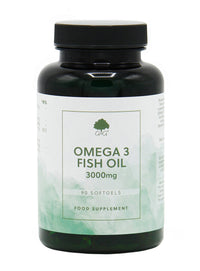 Omega 3 Fish Oil | 3000mg of Fish Oil per 3 Softgel Dose | 90 Softgels | Source of EPA and DHA Omega 3 | G&G Vitamins