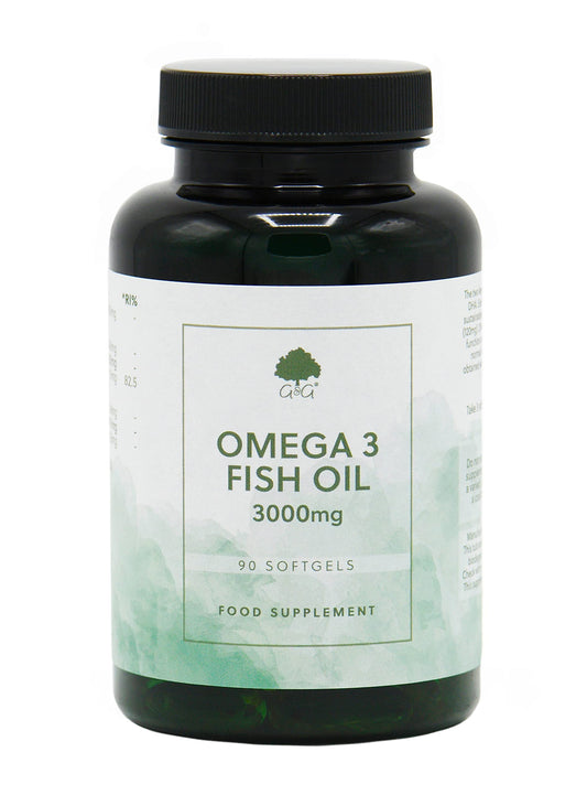 Omega 3 Fish Oil | 3000mg of Fish Oil per 3 Softgel Dose | 90 Softgels | Source of EPA and DHA Omega 3 | G&G Vitamins
