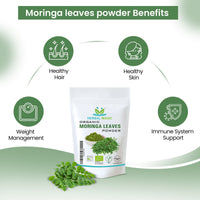 Herbal Magic's Organic Moringa Leaf Powder Raw and Pure Whole Leaves, Green Superfood for Smoothies, Shakes, Baking, Free from Fillers & Preservatives. of&G UK Organic Certified 100g (Pack of 1)
