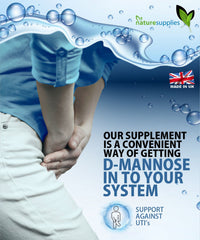 Naturesupplies D-mannose Tablets 1000mg, 60 Pack, Natural Ingredients, Coated Tablet, Easy to Swallow - Vegan Friendly, Manufactured in A GMP Facility…