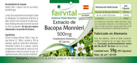 fairvital Fairvital | Bacopa Monnieri Extract 500mg, Brahmi, Vegan, Without Magnesium Stearate, 90 bacopa Capsules