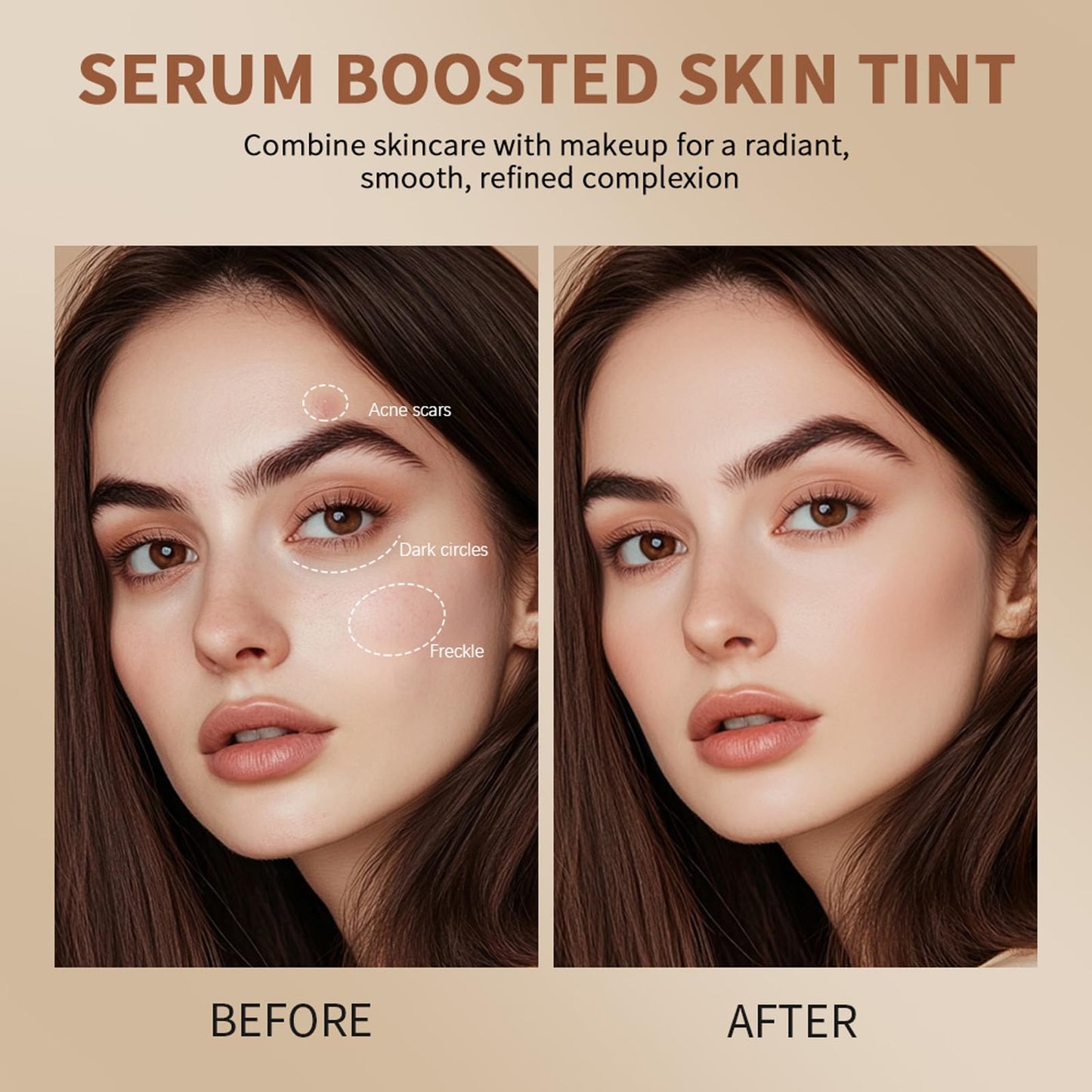 HQDA Beauty Balm Serum Boosted Skin Tint – Hydrating Tinted Moisturizer Foundation Stick, Portabl Moisturizing Contour Stick for Face Makeup (# 02)
