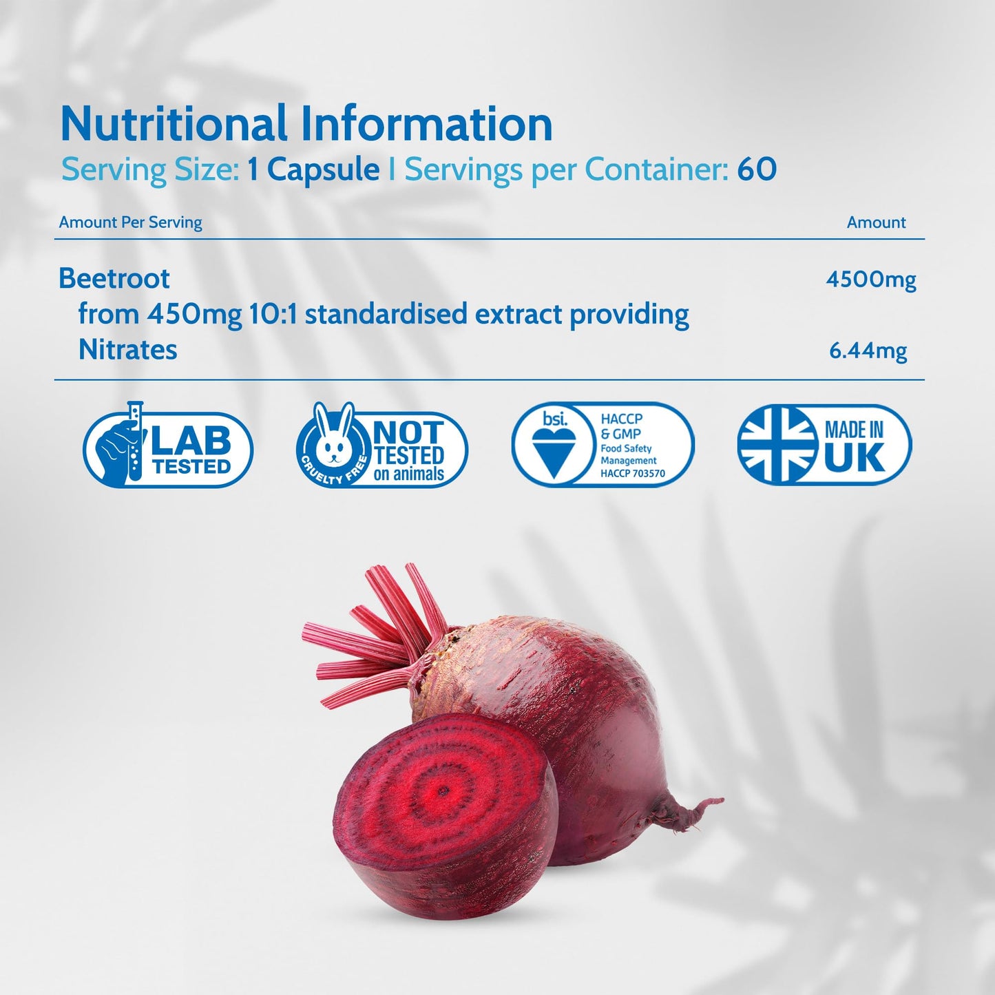 Health4All Beetroot Extract 4500mg per Capsule, 60 Capsules | Blood Pressure Support