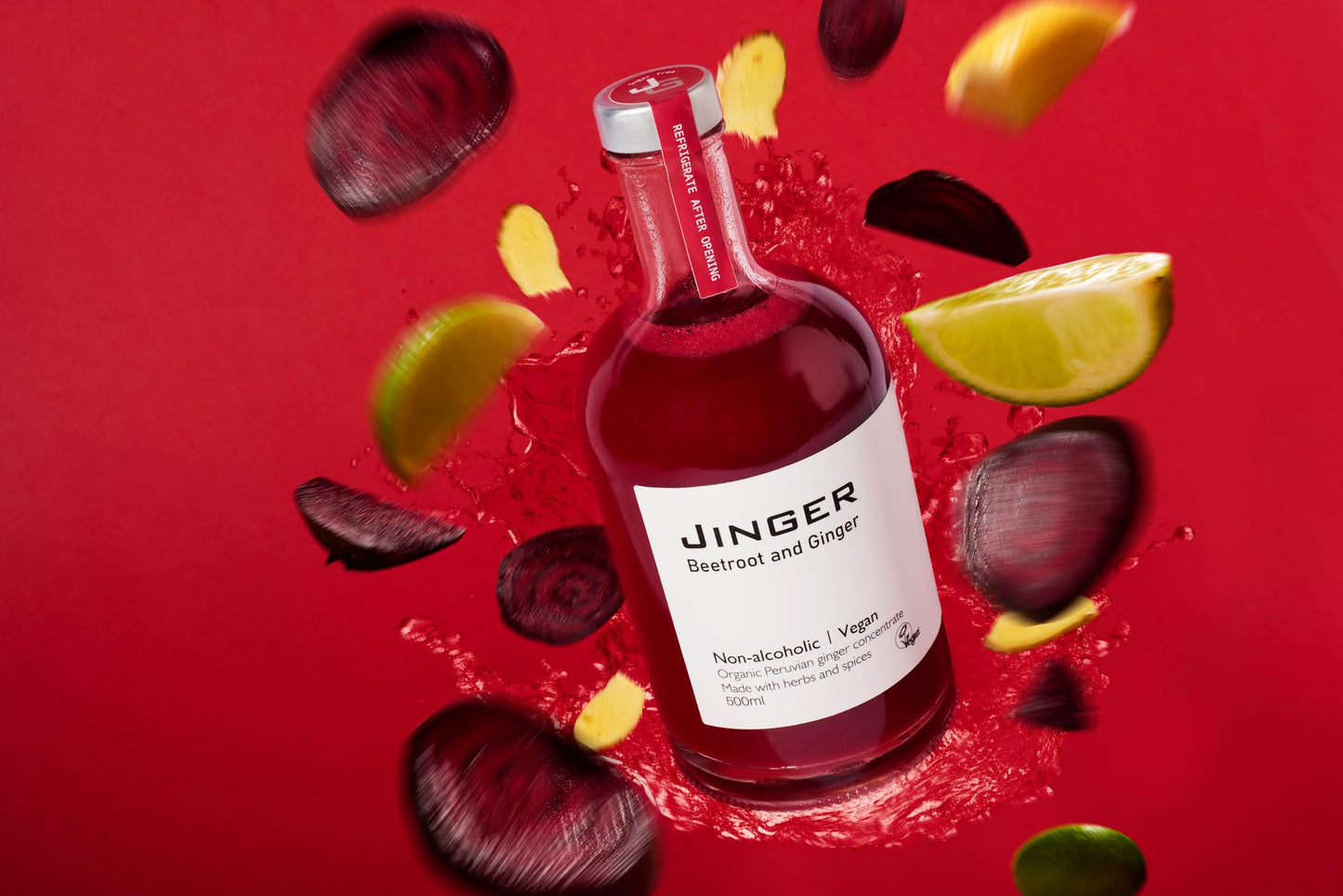 Jinger Drinks Organic Jinger Beetroot & Ginger Drink: Refreshing, Health-Boosting Blend with Natural Ingredients (1 Litre)