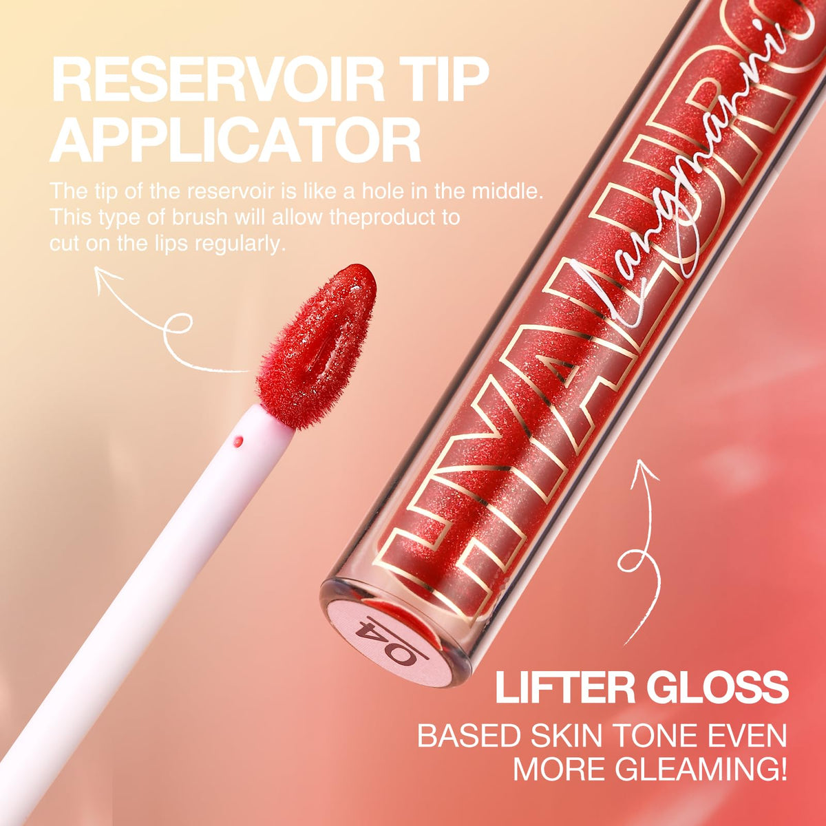 LANGMANNI 3Pcs Hyaluronic Acid Lip Gloss Set,Hydrate & High Shine Clear Looking Lips,Smooth Texture And Long Lasting Lip moisturizing,Brightening 0.1oz/pc (#1+#2+#3)